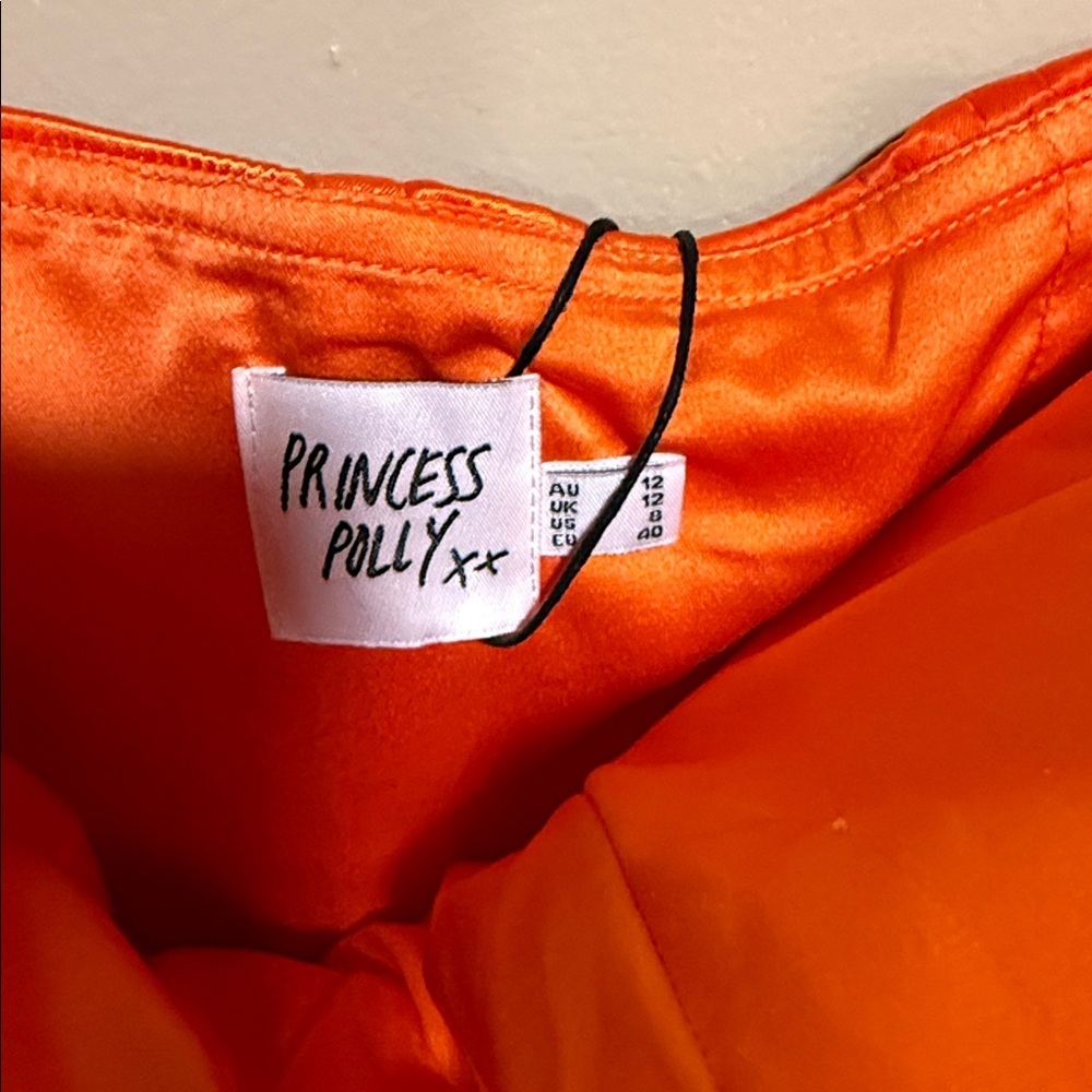 NWT Princess Polly Tyree Strapless Maxi Dress Orange size 8 - Picture 8 of 13